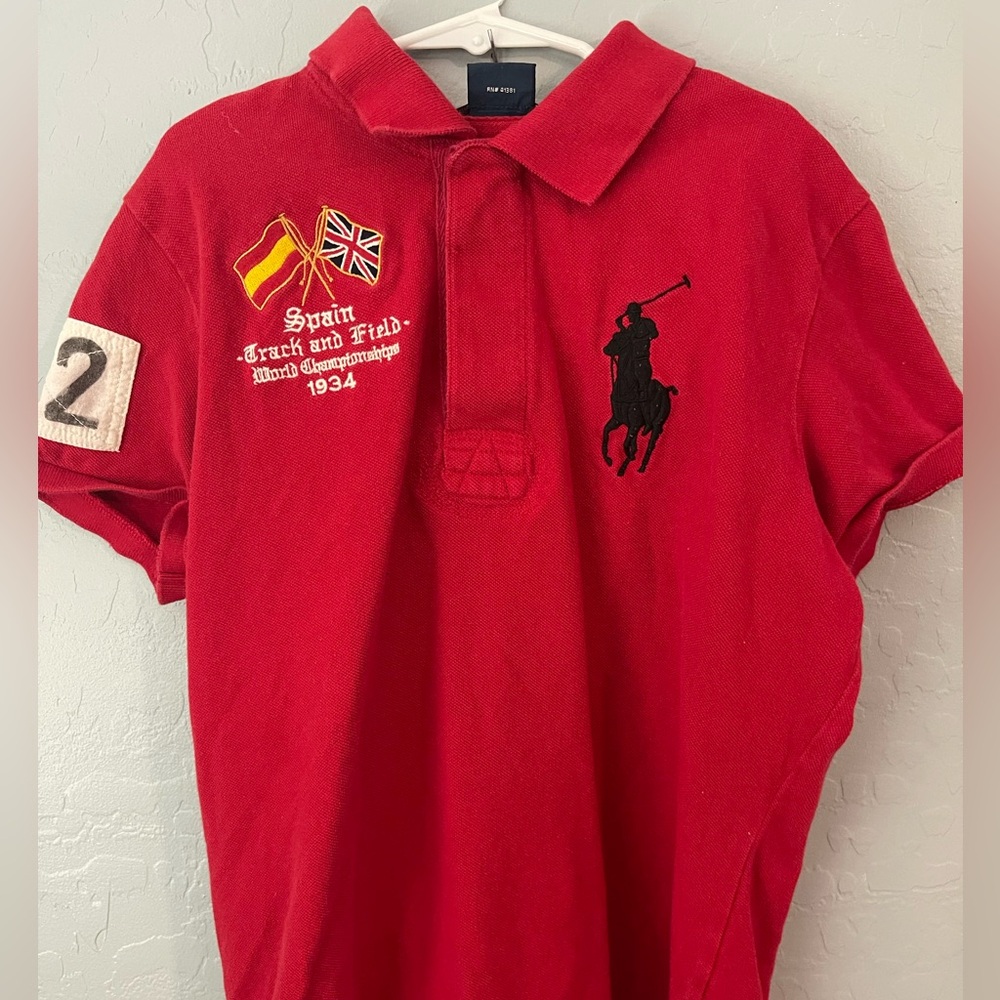 Vintage Ralph Lauren, Polo Spain, track and field 1934 world championship
